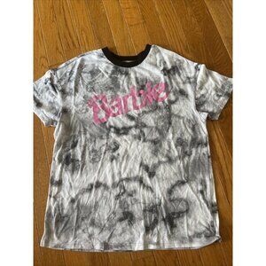 90s‎ Barbie White And Black Marble Babydoll Tshirt Size M